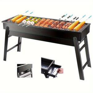 TEMU Grill Bbq Barbecue Portable Bbq Grill Kabab Grill Folding Camping Grill Bbq, Barbecue Grill Outdoor Grill For Camping Picnics Garden Beach Party