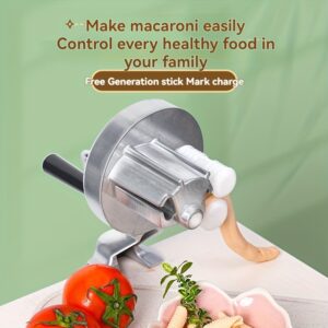 TEMU Kompakte manuelle Nudelmaschine für den Heimgebrauch, handbetriebene Pasta- und Macaroni-Maschine