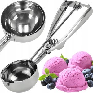 TEMU Large Potato Rice Steel Ice Cream Scoop Xxl 1 Pc. Stainless Steel Ice Cream Scoop, Ice Cream Digger, Ice Cream Spoon, Durable Metal Ice Cream