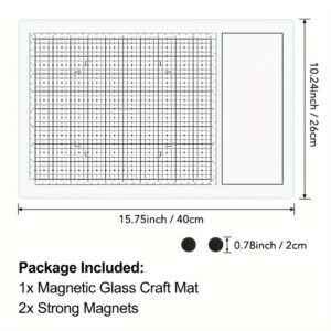 TEMU Magnetic Glass Craft Mats; And Heat Resistant Cutting Pads For Decrement, Stamping, Stencils, Hot Embossing, Watercolor, Hot Glue, Media