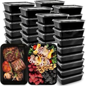 TEMU Meal Prep Containers - 28oz Food Storage Containers With Lids, Plastic Food Prep Containers, Disposable Food Containers, Stackable