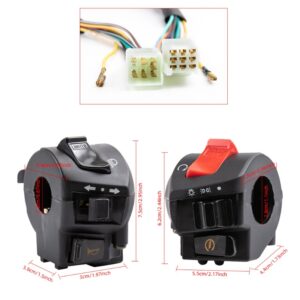 TEMU Motorcycle Handlebar Horn Signal Light Electrical Start Switch Motorcycle Accessories Spare Parts, Handlebar Controls, Motorcycle Lighting,