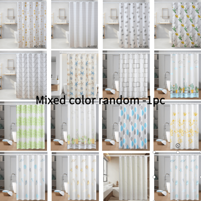 TEMU Peva Shower Curtain Fabric, Portable Bathroom Curtain, Disposable Shower Curtain, Household Shower Curtain, Versatile Bathroom Curtain For