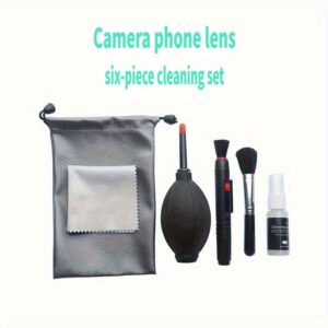 TEMU Portable Digital Camera Lens Cleaning Kit With Cleaning Pen - Includes Microfiber Cloth, Lens Cleaning Solution, And Brush For Dslr Cameras,
