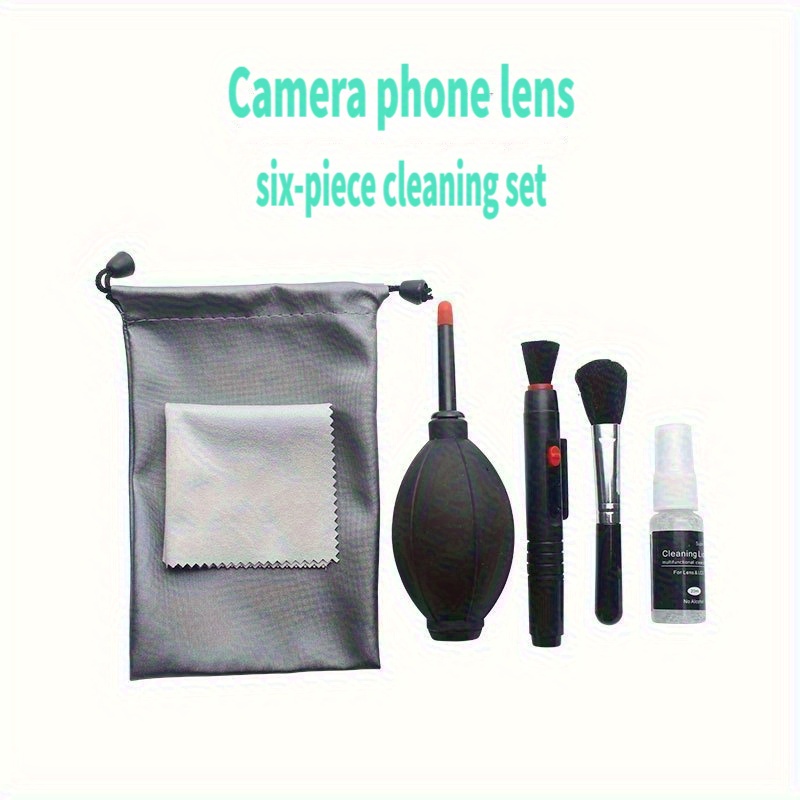 TEMU Portable Digital Camera Lens Cleaning Kit With Cleaning Pen - Includes Microfiber Cloth, Lens Cleaning Solution, And Brush For Dslr Cameras,
