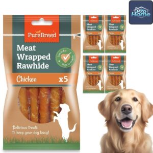 TEMU Rawhide Twists Sticks Healthy Food Snacks Chicken Wrapped Rawhide Dog Chew Sticks –pet Dog Treats Meat Healthy High Protein Puppy Treats For