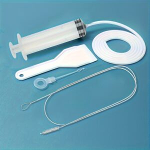 TEMU Reusable Refrigerator Unclogging Cleaning Kit, 5pcs Refrigerator Cleaning Tools, Refrigerator Cleaning Brush, Refrigerator Drain Pipe Cleaning