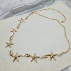 TEMU Starfish Waist Chain, Golden Decorative Chain, Beachwear Accessory
