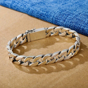 TEMU Vintage Style Cuban Chain Bracelet, Bracelet Jewelry, Hip-hop Style Bracelet Jewelry