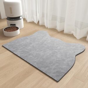 Absorbent Dog Food Mat-Dog Cat Mat for Food and Water Bowl, Quick Dry Pet Food Mat, No Stains Pet Feeding Pad, Cat Accessories Pet Supplies-Water Bowl