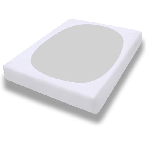 PureFit Stretchy Box Spring Cover King - Elastic Fitted Box Spring Wrap Around 4 Sides, Wrinkle & Fading Resistant Fits King and C-King Size Beds, Whi