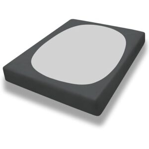 PureFit Stretchy Box Spring Cover Twin - Elastic Fitted Box Spring Wrap Around 4 Sides, Wrinkle & Fading Resistant Fits Twin Size Beds, Dark Gray Twin