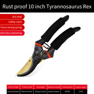TEMU 10-inch Professional Bypass Pruning Shears- Advanced Gardening Shears, Hand-held Garden Hedge Pruning Shears, Durable Manual Pruning Shears,