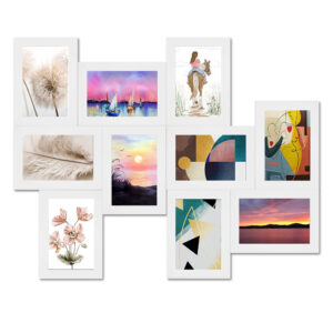 TEMU 10 Pack 6x4 White Picture Frames, Wall Mount Photo Frames, Certificate Frames For Documents & Photos, White Wall Hanging Picture Frames