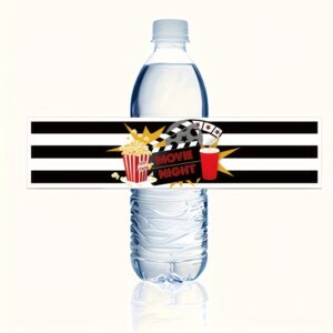 TEMU 12pcs Movie Bottle Sticker Labels, Movie Party Decorations, Birthday Party Decorations