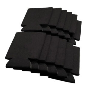 TEMU 16pcs Black Cooler Cover, Soda Canned Cooler, Canned Cooler Cover, Foam Cup Cover, Insulation Bag, Cup Cover, Foldable Beverage Cooler, Bottom