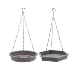 TEMU 1pc 2-in-1 Hanging Bird Bath Bird Feeder, Outdoor Wild Bird Feeder Hanging Bird Feeder Tray, Hummingbird Bath Pool Water Feeder Garden Bird Bat