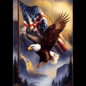 TEMU 1pc, Patriotic And American Flag Garden Flag, Double Sided Garden Yard Flag, Home Decor, Outdoor Decor, Yard Decor, Garden Decor, Holiday Decor,