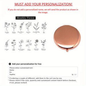 TEMU 1pc Personalized Custom Cosmetic Mirror | Gifts For Bridesmaid Proposal | Best Friend Birthday Gifts | Personalized Gifts For Women | Engraved