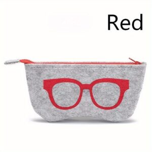 TEMU 1pc Soft Felt Glasses Bag Fashion Sunglasses Reading Glasses Portable Eyeglasses Makeups Case Holder