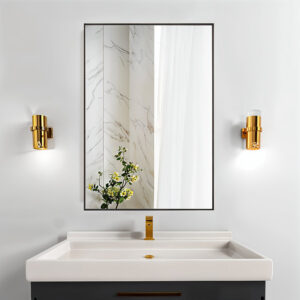 TEMU 23.62x15.75 Inch Bathroom Cosmetic Mirror Vanity Mirror Bathroom Wall Mirror For Bathroom, Bedroom Or Living Room Mirror Wall Decor