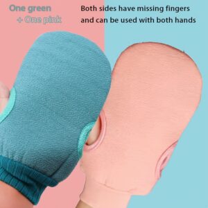 TEMU 2pcs Exfoliating Bath Gloves, Polyester Dual-sided Coarse Scrub Mitts For Massage And Body Scrubs, Adult Hand , Body Scrub Bath Accessories