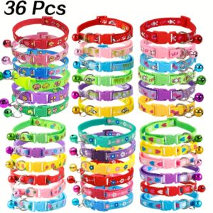 TEMU 36 Pet Collars, Various Combinations Of Cat Collars, Cute Dog Collars, Floral Prints, Bell Collars, Collars For Cats And Dogs, Neckbands, Animal