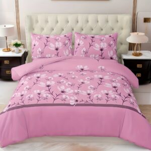 TEMU 3pcs Fashion Romantic Floral Bedding Duvet Cover Set, Including 1 Duvet Cover And 2 Pillowcases, No Filling, Twin/full/queen/king - Soft And