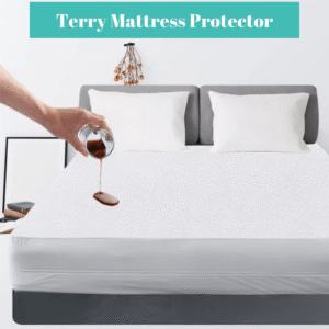TEMU 40cm Terry Mattress Protector Waterproof Non-noisy Waterproof Mattress Protector Deep Pocket Fits 30cm Mattress Mattress Protector Waterproof