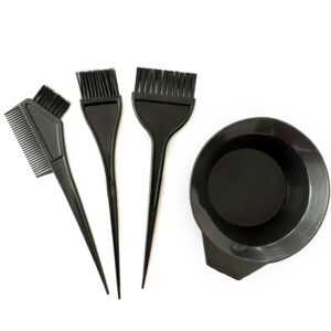 TEMU 4pcs/set Professional Hair Coloring Kit Hair Dye Tool Hair Dye Brush Hair Dye Bowl For Salon Home Use