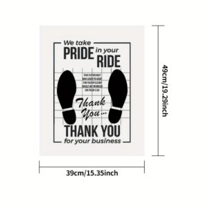 TEMU 50pcs/1pack Disposable Car Floor Mats 39*49cm Paper Floor Mats Disposable Car Wash Mats Car Interior Foot Paper