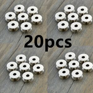 TEMU 5/20pcs Sewing Machine Metal Bobbins Industrial Sewing Machine Parts High Hardness Flat Car Iron Bobbin Shuttle Craft Sewing