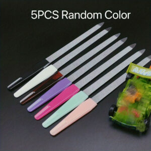 TEMU 5pcs Professional Nail Care Kit - Double Sided Emery Board Nail Files For Fingernail And Toenail Shaping, Buffing, Unscented