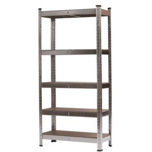 TEMU 5 Tier Metal Shelving Unit, Heavy Duty Garage Shelving Units, Racking Shelving For Warehouse Workshop Office 148*75*30cm