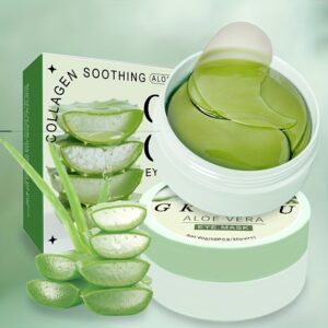 TEMU 60pcs Aloe Collagen Eye Serum Cream Eye Patches - Firming Eye Mask, Suitable For Dark Circles, Eye Bags, - Fragrance-free, Suitable For Tones,