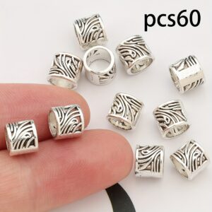 TEMU 60pcs Spacer Beads, Alloy Openwork Spacer Beads, Beading, Bucket-shaped Loose Beads, Positioning Beads, Decorative Beads & Beads & Bead