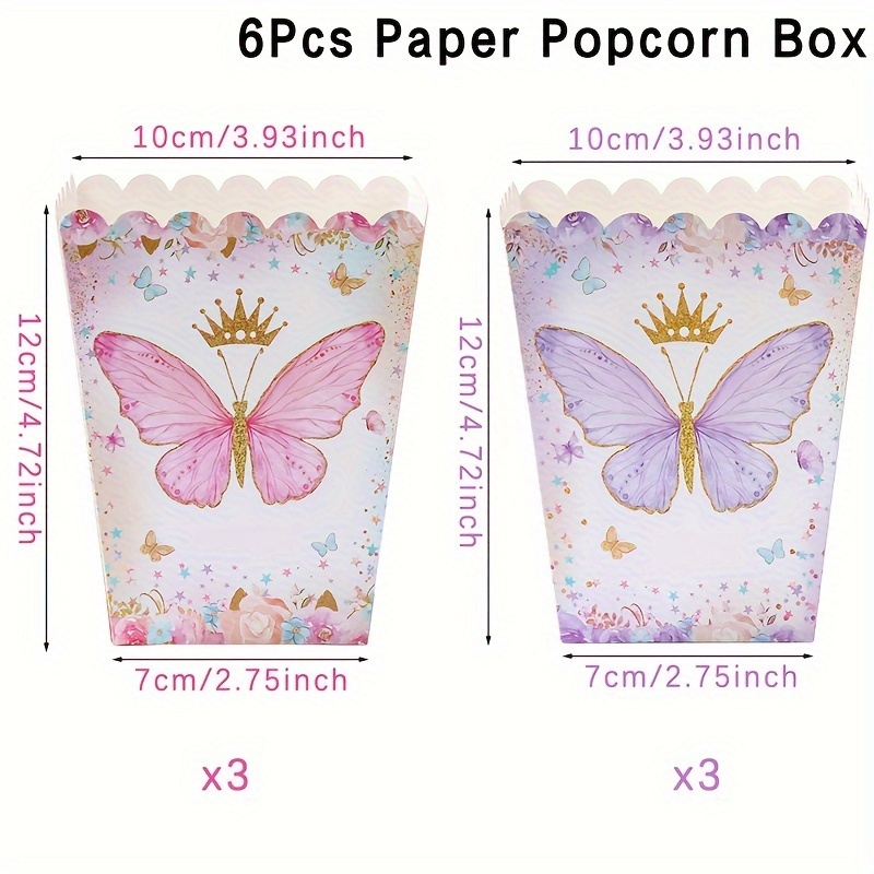 TEMU 6pcs, Purple Box, Pattern , Box, Box, Theme Decoration Supplies, Supplies, Wedding Supplies, Decor