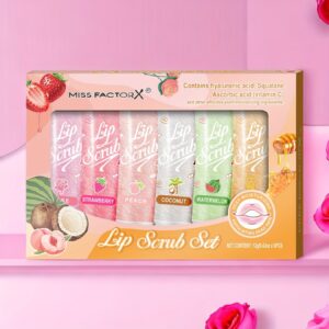TEMU 6pcs/set Miss Lip Exfoliators, Plant-based, Gentle, Suitable For Types, Hydrating And Brightening Lip Care With Plant Squalane