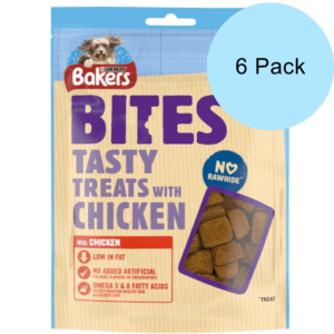 TEMU 6 X 130g - Bakers Dog Treats Bites Treats With Chicken - - No Rawhide