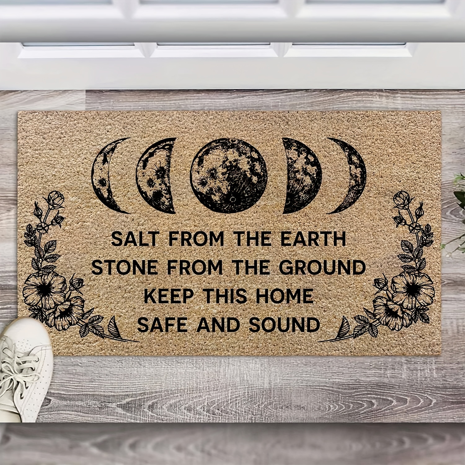 TEMU 750gsm Salt From Doormat, Halloween Doormat, Halloween Home Decor, Halloween Gift, Spooky Doormat, Witchy Printed Doormat 16*24in