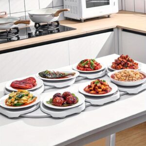 TEMU 8pcs Turntable Expandable Turntable Suitable For Rectangular And Oval Dining Tables. Suitable For Kitchen And Restaurant Dining Tables- Parties