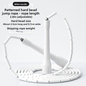 TEMU Adjustable Segmented Fitness Jump Rope, -free Plastic Jump Rope, Silent Indoor Home Exercise, Aerobic Fat-burning Training