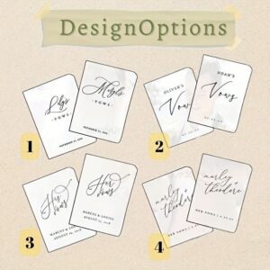 TEMU A Set Of 2 Customized Vow Books, Wedding Vow Books, Personalized Vow Books, His And Hers Vow Booklets, Elegant Vow Books, Luxurious Vow Books,