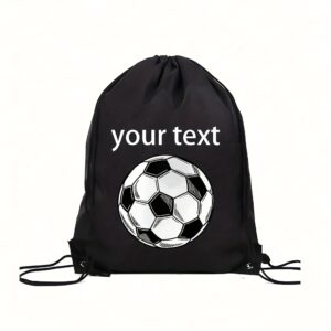 TEMU A Unisex Custom Gym Bag, A Soccer Gym Bag, A Drawstring Storage Custom Gym Bag, A Multifunctional Outdoor Gym Bag, Gym Backpack, Drawstring Bag,