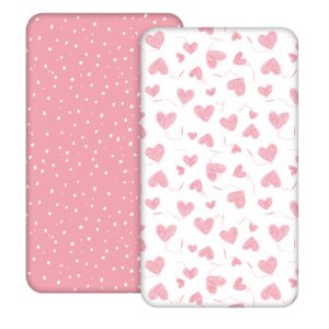 TEMU Baby Crib Sheets For Boys Girls, 2 Pack Fitted Crib Sheet For Standard Crib And Toddler Mattress, Soft Microfiber Baby Sheet 47x24x6in