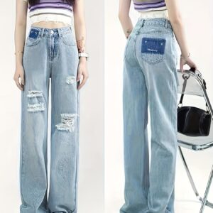 TEMU Boyfriend Jeans For Womens Woman Jeans Mom Jeans Babae Maong Womenswear Bottom