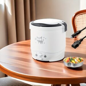 TEMU Car Mini Rice Cooker, 12v Portable Rice Cooker, Rice Cooker With Cooking And Function, Operation, Use Car Charging Cable, Suitable For Car