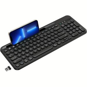 TEMU Cimetech Wireless Keyboard, Rechargeable (wireless 5.1 + Usb) Ergonomic Computer Keyboard, Multi-device Keyboard For , , Computer, Pc, , ,