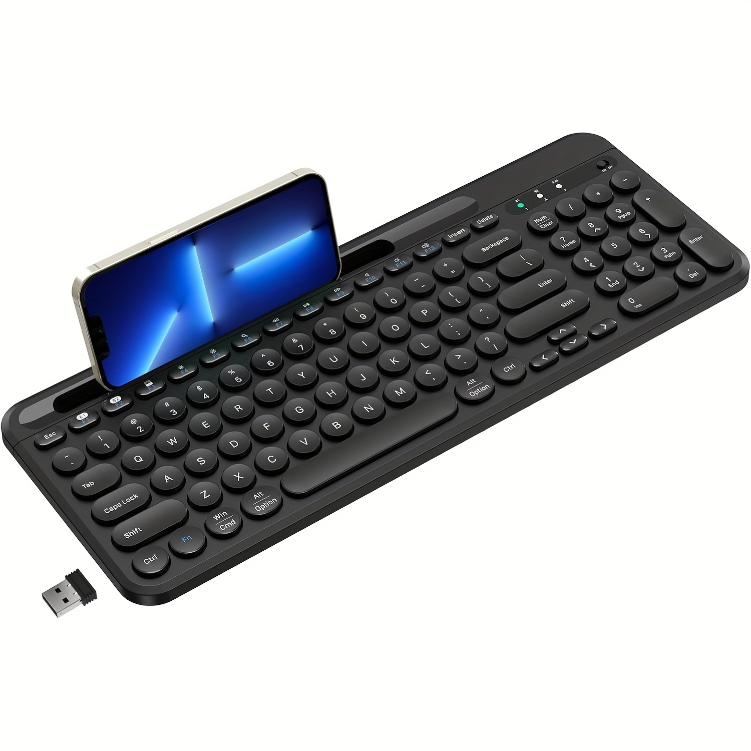 TEMU Cimetech Wireless Keyboard, Rechargeable (wireless 5.1 + Usb) Ergonomic Computer Keyboard, Multi-device Keyboard For , , Computer, Pc, , ,