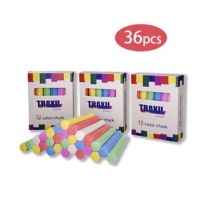 TEMU Colorful Chalk, Hexagonal Washable Sidewalk Chalk, Chalk, Blackboard Teaching Chalk For Indoor & Outdoor Drawing And Marking